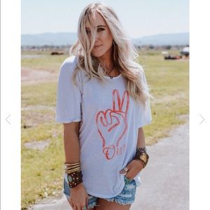 Peace out graphic tee from Three Birds Nest